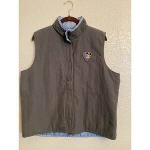 Vintage 1990s Disney Unlimited Reversible Grey Blue Mickey Mouse Vest L